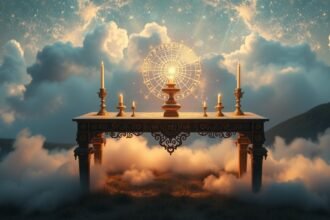 Álomfejtés: mystikus tábla gyertyákkal és csillagokkal.