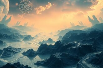 Álomfejtés és tusszal álmodás jelképei a szimbolikus tájban.