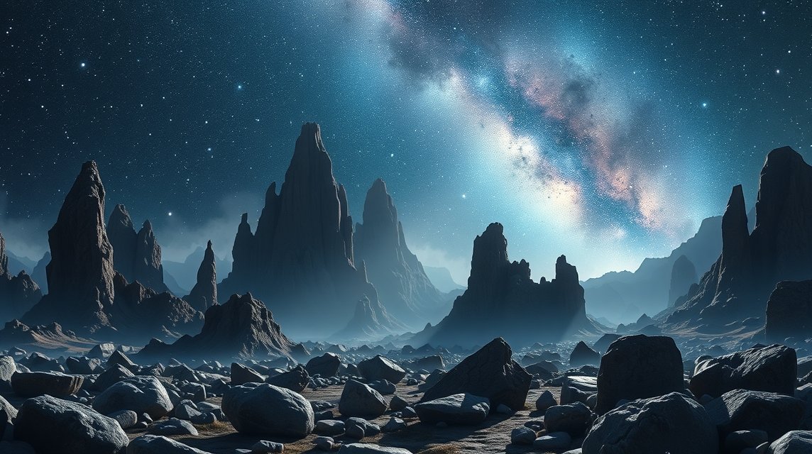 Mit jelent sziklával álmodni? – Részletes álomfejtés és értelmezés. Sziklás táj csillagokkal az éjszaka égboltján