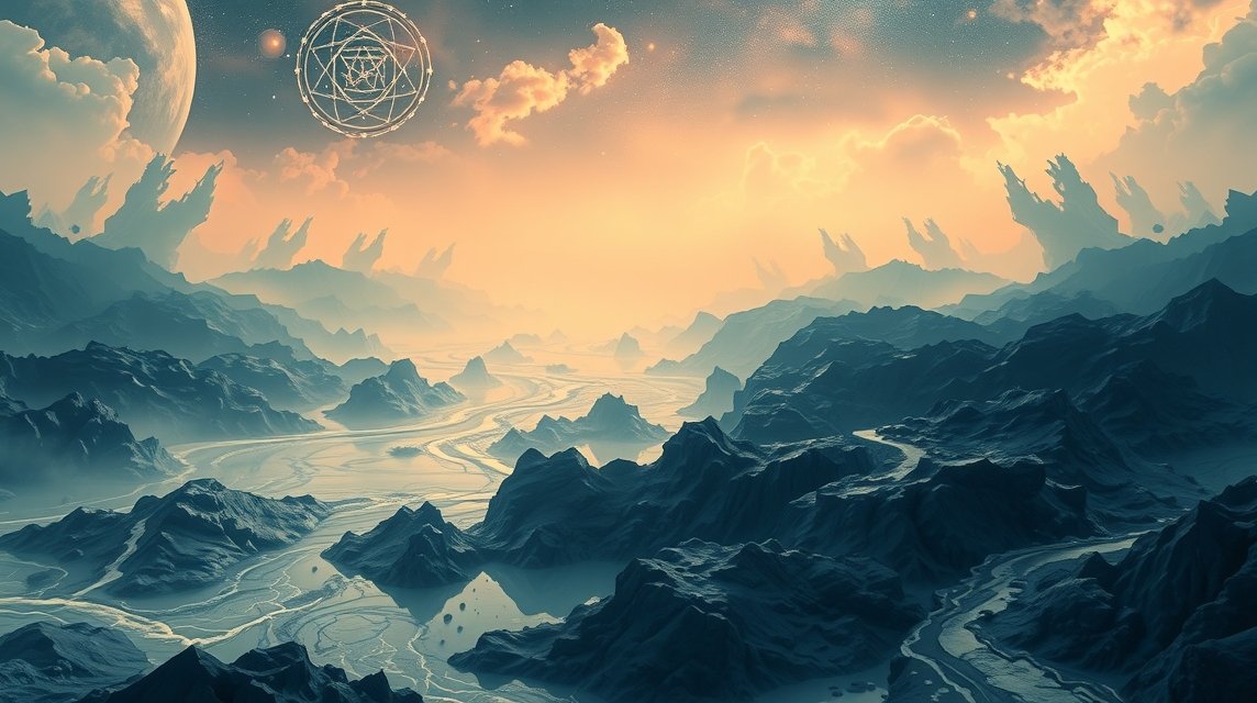 Álomfejtés és tusszal álmodás jelképei a szimbolikus tájban.