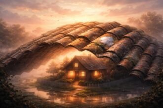 - Tetőcserép álomként a biztonság, személyes határok és stabil élethelyzet üzenete.