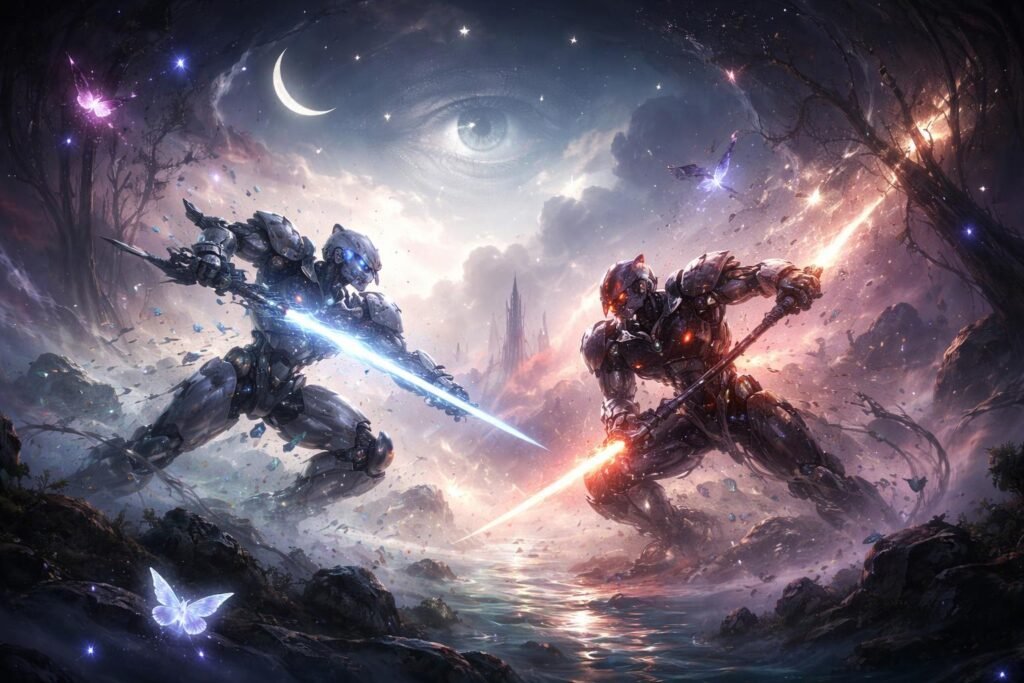 - Tudatalatti üzenet: robotcsata a belső kontroll és fegyelem küzdelme benned.